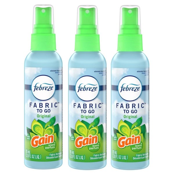 Febreze to Go Fabric Refresher with Gain Original Scent, 2.8-Ounce, (3)
