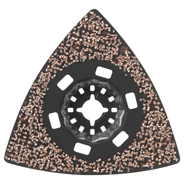 BOSCH OSL350CR2 1-Piece 3-1/2 In. Starlock Oscillating Multi Tool Grout & Abrasive Carbide 20 Grit Delta Sanding Pad for Sanding Applications in Wood, Wood with Paint and Thinset