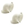 GULUANT 2 Pack Replacement 1-1/2 Inch PVC 90 Elbow with Nuts & Washers/Reusable Nuts for Thrifco Plumbing 9412089