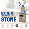 Bar Keepers Friend Stone & Granite Cleaner and Polish (25.4 oz) Plus 1 Microfiber Cloth, 2pc Cleaning Kit, Multi Surface Cleaner for Use on Natural, Manufactured & Polished Stone Countertops