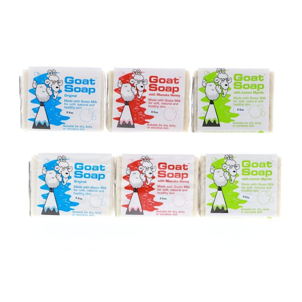 Goat Soap Variety Pack - 2 x Original 1 x Lemon Myrtle 1 x Manuka Honey