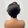 SHUNHUIXC Pixie Cut Wig Human Hair 13x4 Lace Front Wigs 8 inch Short Pixie Cut Glueless Human Hair Wigs Pre Plucked Short Straight Bob Wigs for Black Women 180% Density Natural Hairline Natural Black