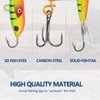 THKFISH Ice Fishing Lures Ice Fishing Jigs Ice Fishing Gear Hard Fishing Lures Ice Fishing Kit Crappie Panfish Jigs 26pcs
