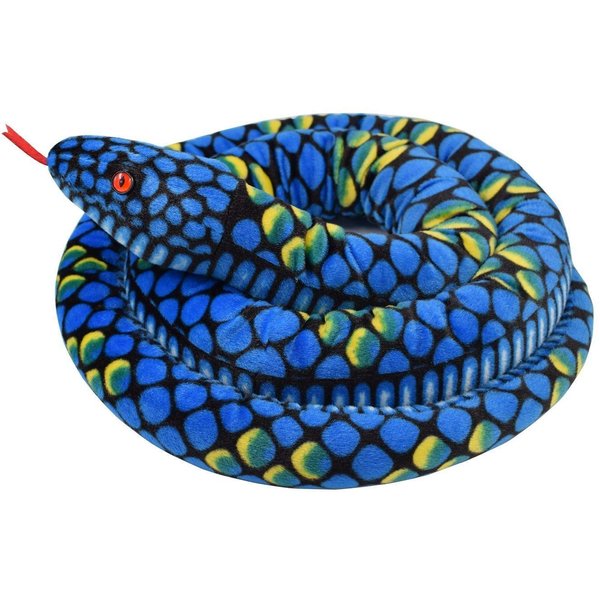 Snake Stuffed Animal, Giant Animal Snake Plush, Stuffed Animal Snake Toy, Birthday Gifts for Boys and Girls (Blue, 110 Inch)