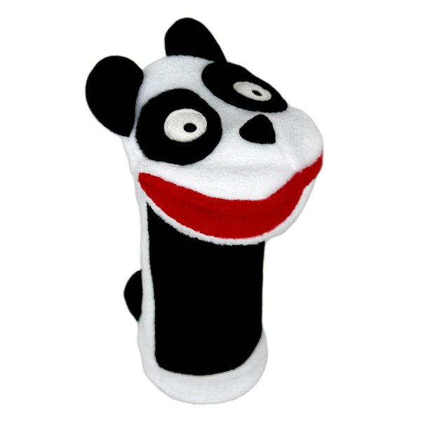 Cate and Levi - Fleece Hand Puppet - Handmade in Canada - Great for Storytelling (Panda)