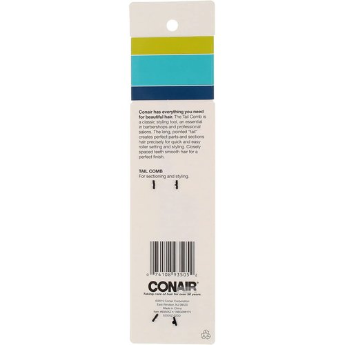 Conair Styling Essentials Tail Comb for Sectioning and Styling -- 6 per case.