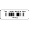 1000 Serial Number Barcode Labels 1-1/2" x 1/2" Sequential Bar Code Stickers Roll - Consecutive Number - Custom Printed