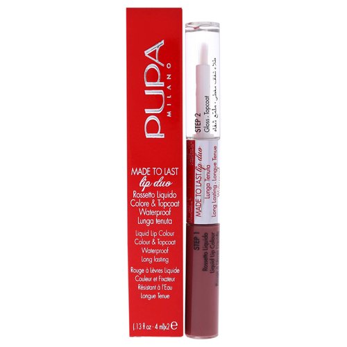 Pupa Milano Made To Last Lip Duo - Smudge-Proof Lip Color And Gloss - Highly Pigmented Shades - One Swipe Color Payoff - Gives Unrivaled Glassy Effect - Long Lasting - 010 Vintage Pink - 0.13 Oz