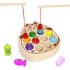 edutree Wooden Magnetic Fishing Game for Toddlers 1-3, Montessori Sensory Busy Board Fine Motor Skills Toys for 1 2 3 Years Old Boys Girls