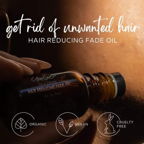 Umber By J. Revitalize Natural Hair Reducing Fade Oil Roll-On (Sensitive Skin) - Solution for Gentle & Effective Hair Reduction, Sensitive Skin-Friendly Formula with Natural Ingredients