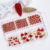 767pcs Red Heart Nail Art Charms Gems Nail Art Supplies 3D Crystal Flatback Rhinestone for Valentines Nail Art Decoration Round Beads Diamonds Jewels Design Acrylic Nails Faces DIY Crafts