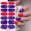 8Sheets Independence Day Full Wrap Nail Stickers 4th of July Patriotic Memorial Design Glitter Nail Polish Strips American Star Flag Gel Polish Nail Decals Nail Wraps for Women DIY Nail Decor Supplies