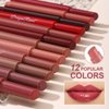 MYUANGO Moisturizing Lipstick, 0.09 OZ, Creamy Matte, 12hr Hydration, Buildable Lip Color, Lightweight Formula, Non-Sticky High Shine Finish, 12 Shades (12, TRAVVEL SIZE)