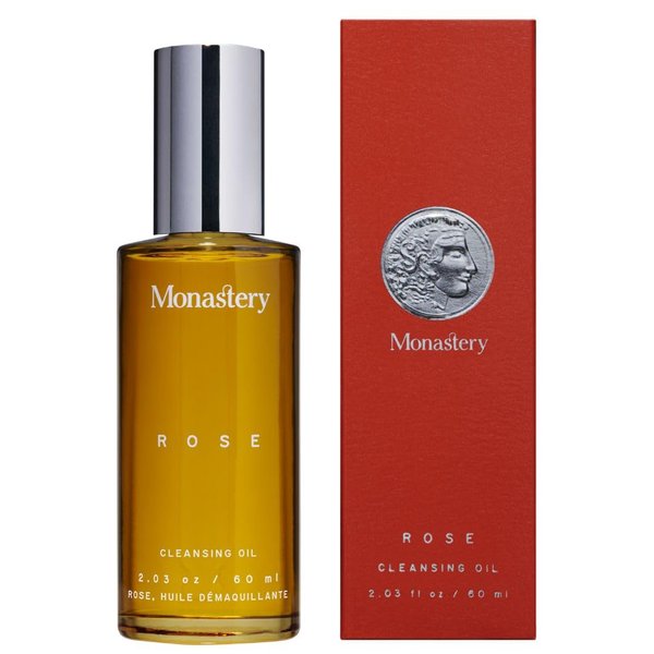 Monastery Rose Facial Cleansing Oil - 100 Petals of Rose Bourbonia from Reunion Island - Makeup Melting Cleansing Oil for Nourished, Balanced Skin - 2.03fl oz (60ml)