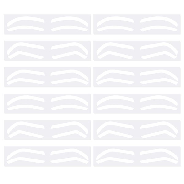 Tyqour 12Pairs Eyebrow Stencils Stickers Disposable Eye Brow Stencil Kits Adhesive Eyebrow Stencils Disposable Eyebrow Template for Brows Shaping