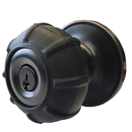ENJOY COVER New Silicone Door knob Grips Maximum Grip Nonslip Arthritis & Senior Living Aids Grippy Easy Open Fits All Door Knob Universal Size Decorative 4 Pack (Black)
