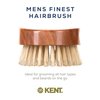 Kent MC4 Finest Men's Grooming Brush - Natural Boar Bristle Facial Brush for Beard, Hair, and Scalp Care with Exfoliating Royalty Beard Straightener