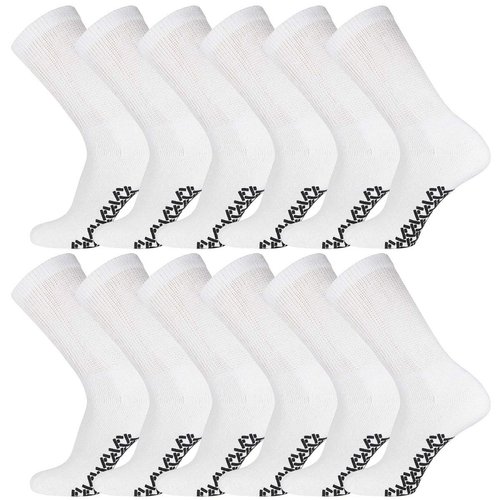 Men's Women Diabetic Loose Top Therapeutic Anti Slip Non Skid Gripper Soft Cotton Full Cushioned Crew Socks (US, Numeric, 9, 11, Regular, Regular, White - 12 Pair)