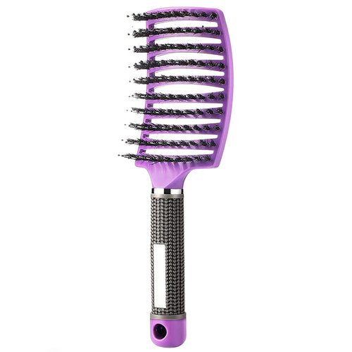 Hairstreaq Detangling Brush, Wet Dry Detangler Hair Brushes, Vented Detangling Brush, Fast Drying Styling Massage Hairbrush for Women & Kids’ Long, Thick, Thin, Curly & Tangled Hair (Purple)