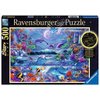 Ravensburger 15047 Moonlit Magic 500 Piece Glow in The Dark Puzzle for Adults - Every Piece is Unique, Softclick Technology Means Pieces Fit Together Perfectly
