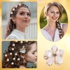 10 Pcs Mini Diamond Hair Claw Clips,Small Hair Clips Flower Hairpins Hair Accessories for Women,Girls,Sweet Mini Barrettes Hair Styling Accessories for Photograph,Daily,Party,Wedding (white)