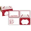 Jumbo Christmas Gift Tag Stickers 60 Count Modern Red, White, Silver, and Gold Xmas Designs - Looks Great on Gifts Presents, Wrapping Paper and Gift Bags.