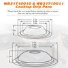 WB31T10010 WB31T10011 Chrome Range Drip Pans - Compatible for GE Hotpoint Ken-more Electric Range with Locking Slot - Includes 2 6-Inch and 2 8-Inch Drip Bowl Pans - 4 Pack (Chrome Plated Steel)