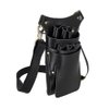 Hairdressing Scissor Pouch Belt, Real Leather Salon Barber Hairdresser Shears Holster Hair Stylist Tools Bag with Adjustable Belt for Combs, Hair Clip
