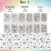 2-Box Massive Beads 8000pcs 6Sizes Nail Art Flatback Glasses Rhinestones Crystal for DIY Project with Tweezers and Picking Pen for Nail Art, Face Art, Manicure (Clear Crystal, 6 Sizes)