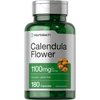 Horbaach Calendula Flower Capsules 1100mg | 180 Count | Marigold Extract | Non-GMO, Gluten Free Herbal Supplement