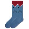K. Bell Socks Men's Funny Animal Novelty Crew Socks, White Shark (Slate Blue), Shoe Size: 6-12