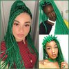 Dark Green Pre stretched Braiding Hair, 26 Inches Kanekalon Box Braids Hair Extensions, 6 Packs Yaki Texture Braiding Hair Pre stretched