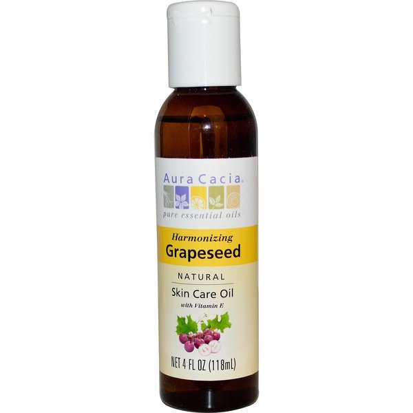 Aura Cacia Oil Skincare Grapeseed , 4 Fl Oz (Pack of 1)