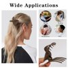 Ahoney Flat Hair Clips for Women, Duckbill Clip Lay Down Claw Clips for Thick/Thin Hair Banana Clip French Hair Barrettes for Styling Hair Accessories for Women (Black/Amber/Brown/Khaki)