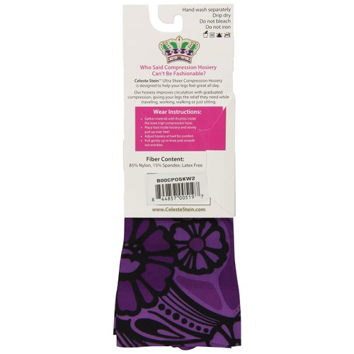 Celeste Stein Therapeutic Compression Socks, Megan, 15-20 mmhg, 1-Pair