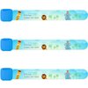 Reusable Child Safety ID Wristbands, Waterproof Adjustable Travel ID Band for Kids, One Size Fits All, Blue, Pack of 3