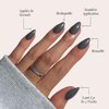 Glamnetic Press On Nails - Ash Gray | Opaque Muted Smoke Gray Short Almond False Nails, Reusable Stick On Fake Nails with Glue | Salon Quality | 15 Sizes - 30 Nail Kit