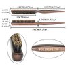 WOLINSPRING Boar Bristle Style Softness and Shine Teasing Brush with Rat Tail Handle for Edge Control Back Brushing and Combing Smoothing Create Volume Slicking Hair Back Into Bun or Ponytail (GT-3B)