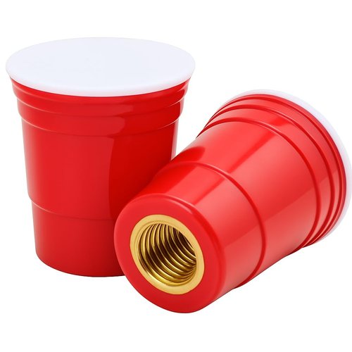 Tire Valve Stem Caps | Tire Caps Red | Durable Construction - Set of 2 Universal Tire Caps - Stylish and Protective Valve Stem Covers for Cars, Bikes, & More | Eco Friendly BPA & Phthalates Free