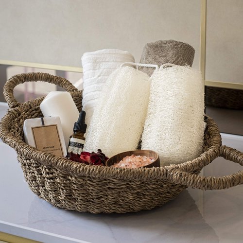 FAAY 4 Pcs Premium Natural Exfoliating Loofah Sponge: 6" Eco-friendly Unbleached Luffa Body Scrubber Rejuvenating Your Skin for Men and Women. Paraben Free Bath Sponge, Shower Loofah