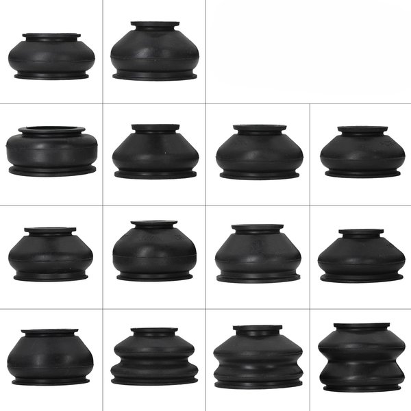 14Pcs Universal Turn To Rod Arm Ball Joint Head Dust Protection Rubber Cover Track For Car Suspension Steering Parts Accessories