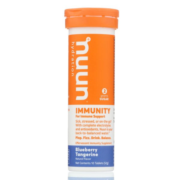 Nuun Immunity Blueberry Tangerine Electrolyte Drink Tablets, 10 Tablets (Pack of 8)