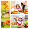 13 Pieces Montessori Kitchen Toys for Toddlers-Kids Cooking Sets Real-Toddler Toys Set for Real Cooking with Plastic Children Safe Knives Crinkle Cutter Kids Cutting Board