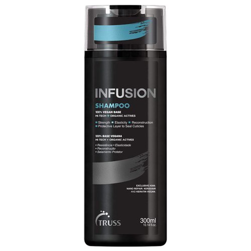TRUSS Infusion Shampoo for Dry, Dull, Damaged Hair - 100% Vegan Base Keratin & Collagen Anti-aging, Color Safe Shampoo Deeply Hydrates, Protects & Restores for Strong, Soft, Shiny Hair