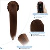 SEGO Claw Clip Ponytail Extension Human Hair Clip in Ponytail Hair Extensions 100% Real Human Hair Pony Tails Hair Extensions Long Straight For Women 20 Inch Medium Brown 120 Gram