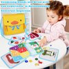 Montessori Busy Board for Toddlers Quiet Busy Book Learning Toys Sensory Busy Board 3D Activities Book Dollhouse Bag - Airplane Must Haves for Toddlers Carry Home