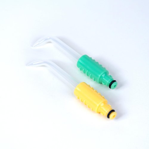 Oral Breeze | Yellow & Green Replacement Tips | Water Flosser Irrigator Tips | Compatible with All Oral Breeze Products