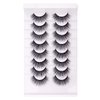 False Eyelashes Wispy Cat Eye Faux Mink Lashes 5 Pairs Natural 8D Fluffy Volume Fake Mink Eyelash Multipack(10MM-17MM)