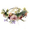 UUPP Bridal Flower Headband Artificial Flower Crown Wreath Headpiece with Adjustable Ribbon for Wedding Festivals