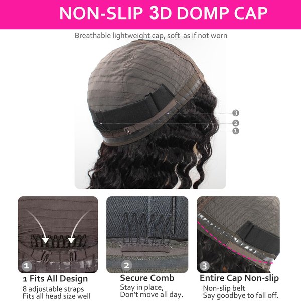 Apeasex Curly Human Hair Wig Highlight Lace Front Wig P4/27 Glueless Wigs Pre Plucked Pre Cut Wear and Go Closure Wigs 4X4 Deep Wave 10 Inch Short Curly Wig